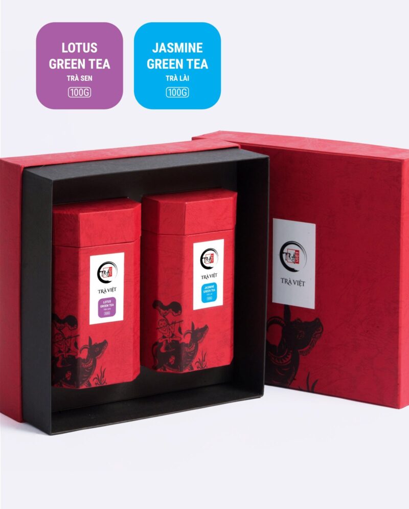 TRAVIET Heritage Tea Gift Box | The Best Collection For Tea Beginner | Lotus Tea - Jasmine Tea
