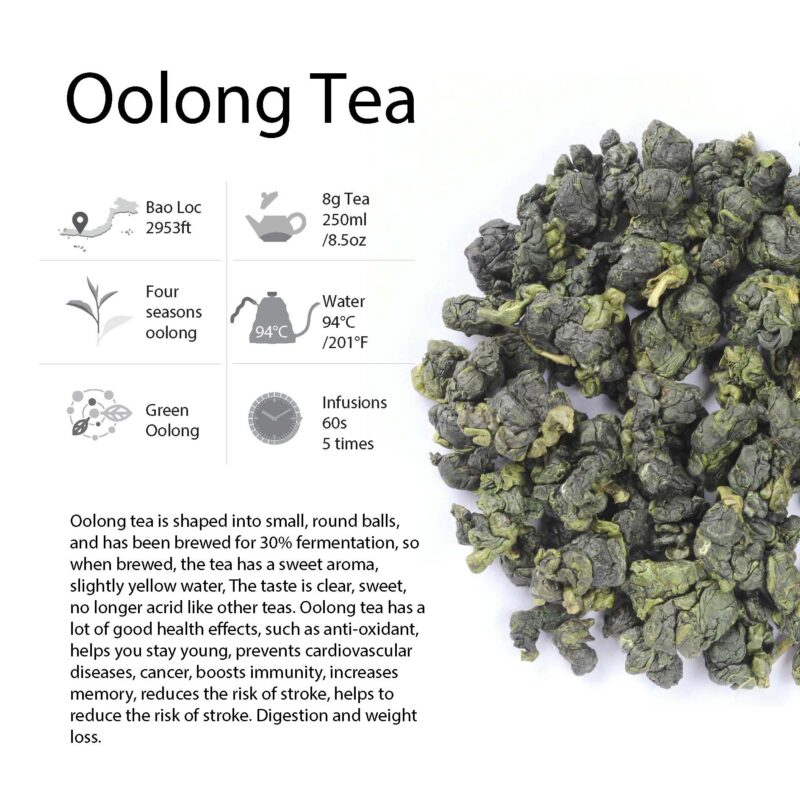 The Best Collection For Vietnam Tea Sampler 6 Tastes | Lotus Tea - Pur eh Tea - Oolong Tea - Loose Leaf Black Tea - Ancient Green Tea - Jasmine Tea