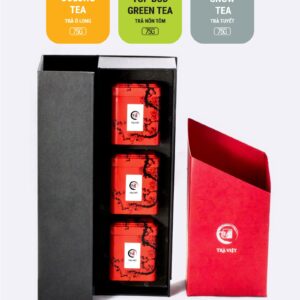 Oolong-Top-Bud-Snow-Tea-Tin-Gift-3 TRAVIET Deluxe Loose Leaf Tea Gift Set, 3 Tins – Oolong Tea, Top Bud Tea & Snow Tea | A Sophisticated Tea Sampler
