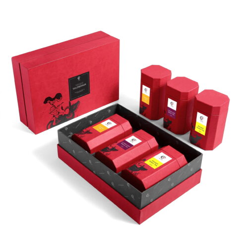 Heritage Tea Gift Box | The Best Collection For Tea Drinker | Oolong Tea - Ancient Green Tea - Loose Leaf Black Tea