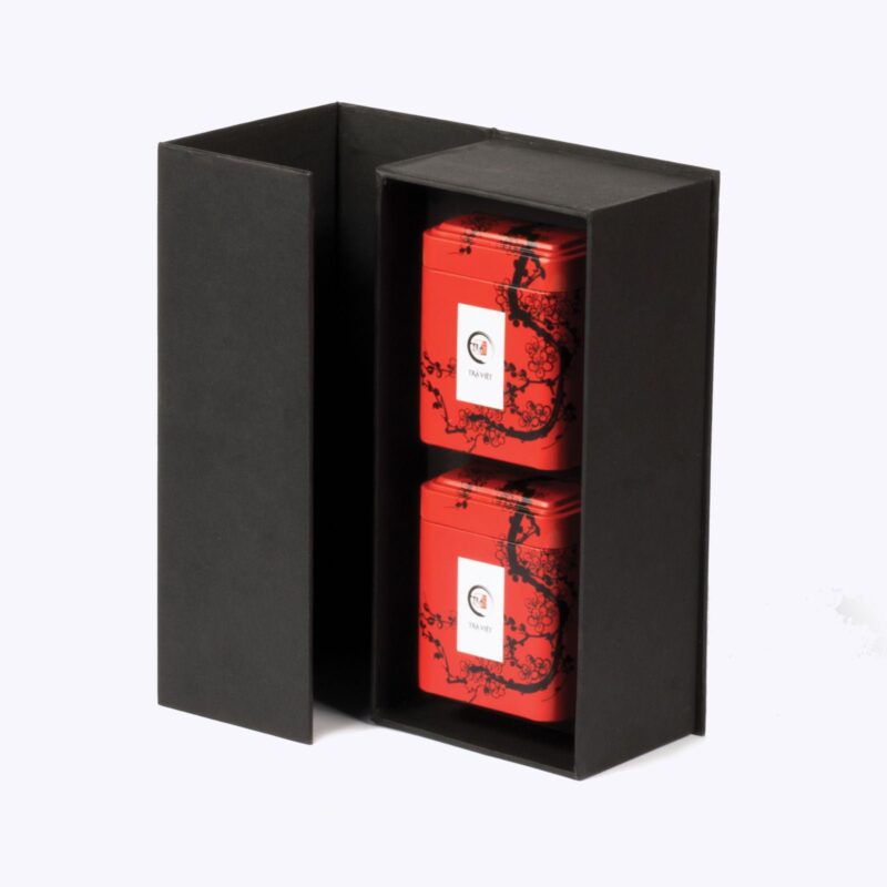 TRAVIET Premium Loose Leaf Tea Gift Set, 2 Tins – Pandan Ginseng & Oolong Tea | Exquisite Tea Collection for Wellness & Relaxation