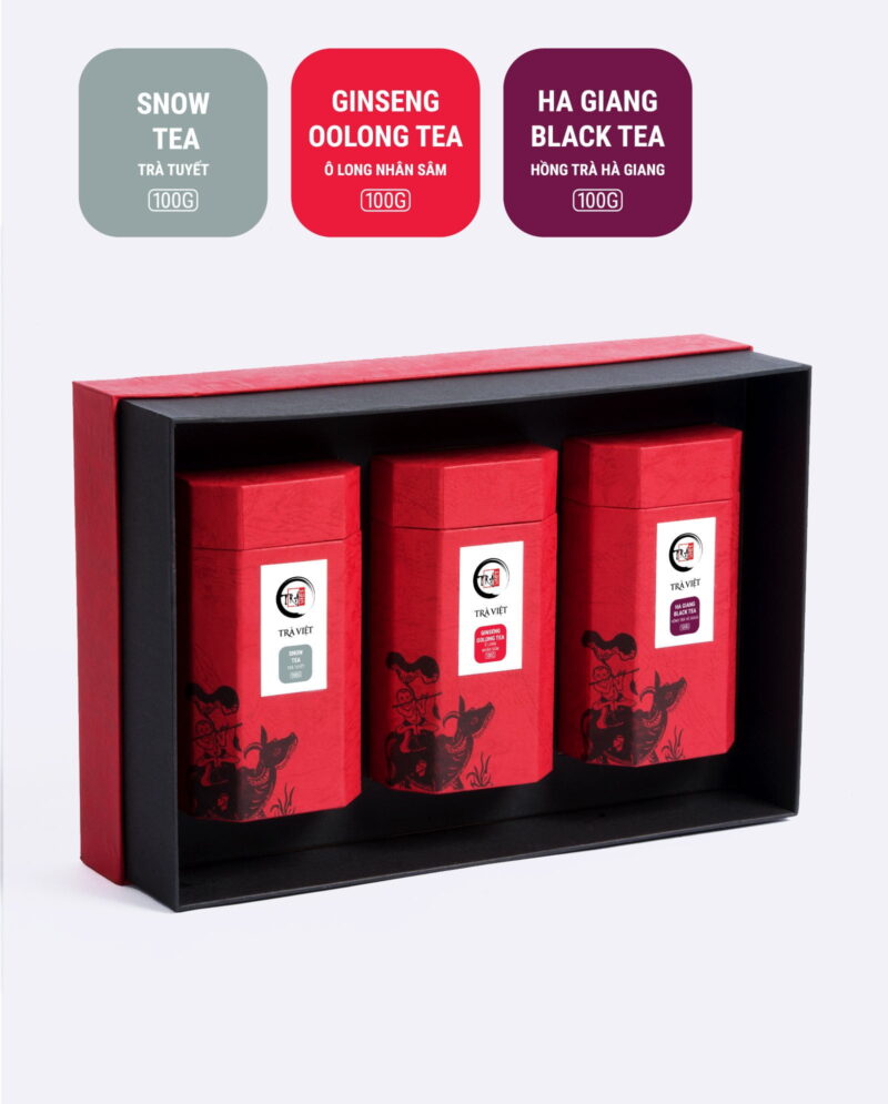 Black-Ginseng-Oolong-Snow-Tea-Classic-Gift-1 TRAVIET Heritage Tea Gift Box | The Best Collection For Tea Lover | Loose Leaf Black Tea - Ginseng Oolong Tea - Snow Tea
