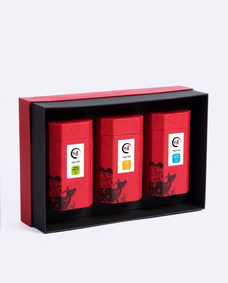 TRAVIET Heritage Tea Gift Box | The Best Collection For Tea Drinker | Jasmine Tea - Oolong Tea - Top Bud Tea