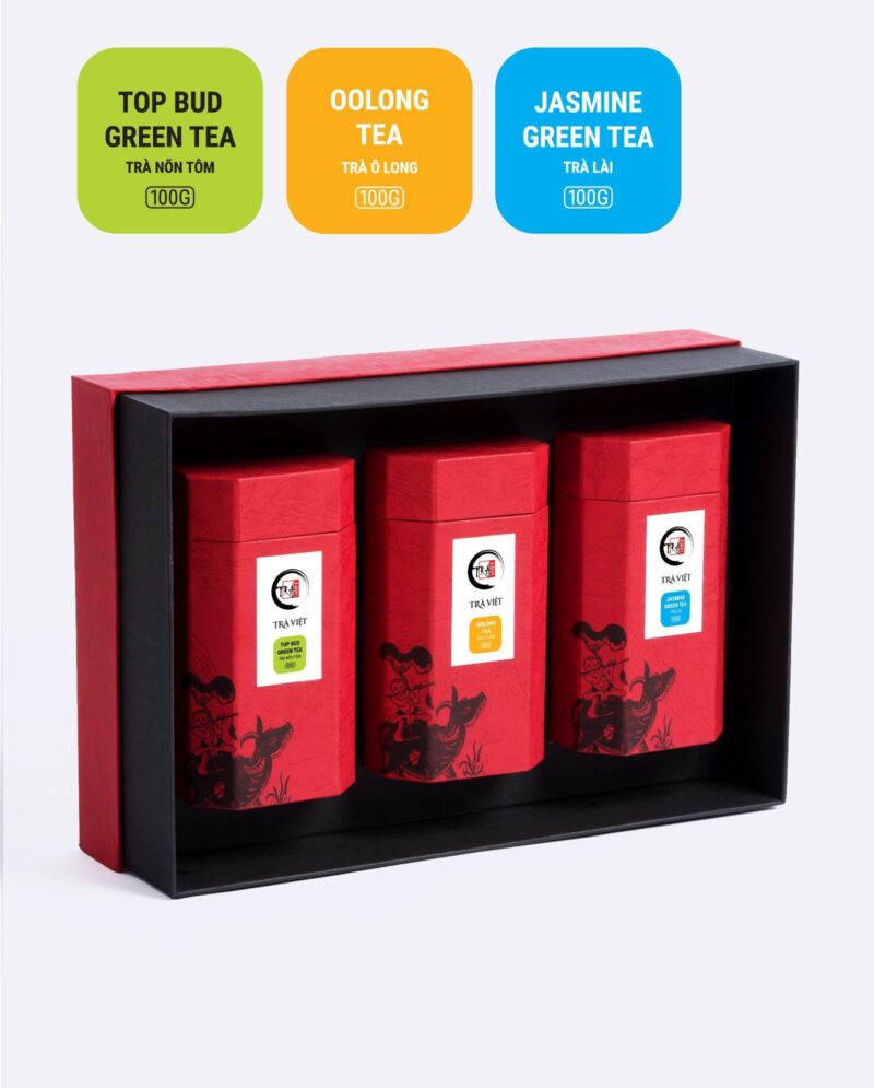 TRAVIET Heritage Tea Gift Box | The Best Collection For Tea Drinker | Jasmine Tea - Oolong Tea - Top Bud Tea