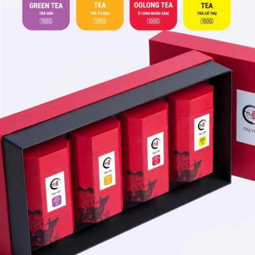 TRAVIET Classic Lotus Tea - Ginseng Oolong Tea - Ancient Tea - Oolong Tea Gift Set | Premium Loose Leaf Tea Selection