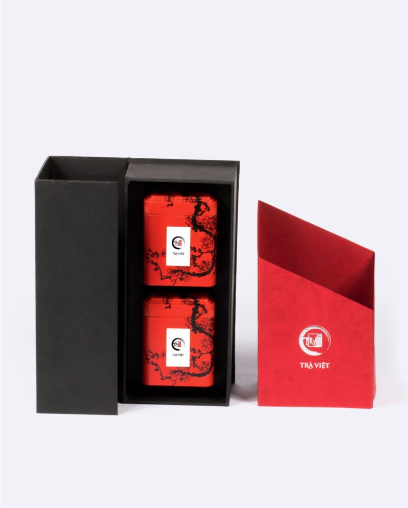TRAVIET Premium Loose Leaf Tea Gift Set, 2 Tins – Pandan Ginseng & Oolong Tea | Exquisite Tea Collection for Wellness & Relaxation