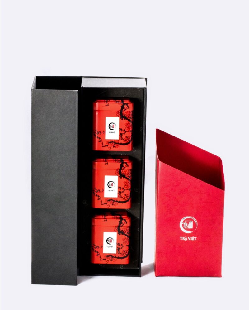 Tea-Tin-Tea-Gift-Sets-3 TRAVIET Luxury Loose Leaf Tea Gift Set, 3 Tins – Lotus Tea, Jasmine Tea & Pandan Ginseng | A Refined Selection for Tea Lovers