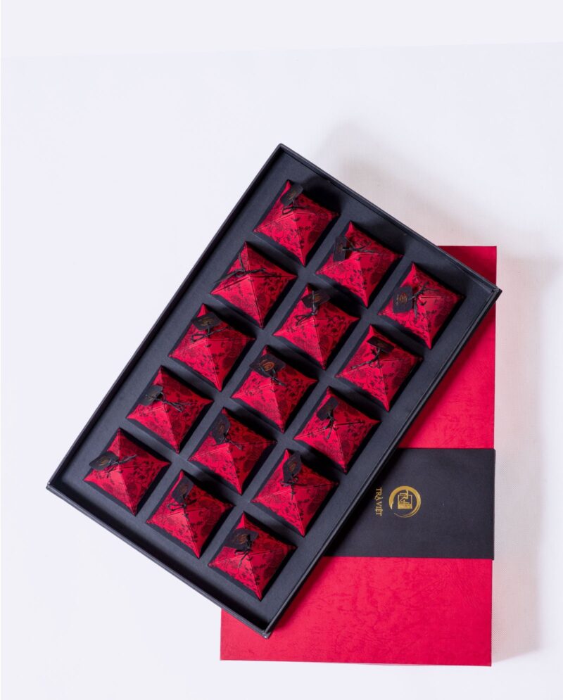 Ginger - Lemongrass - Peppermint - Red Rice - Hibiscus Tea Pyramid Gift 15