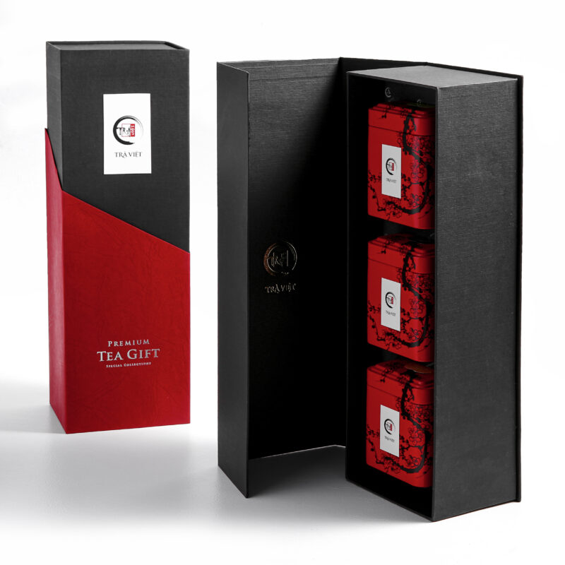 TV_0 72 TRAVIET Deluxe Loose Leaf Tea Gift Set, 3 Tins – Oolong Tea, Top Bud Tea & Snow Tea | A Sophisticated Tea Sampler