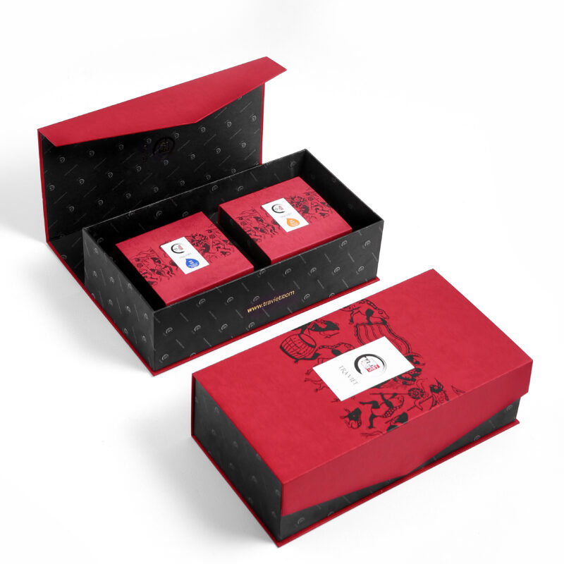 TRAVIET Jasmine and Ancient Green Tea Gift Box | Premium Loose Leaf Tea for Relaxation and Wellness