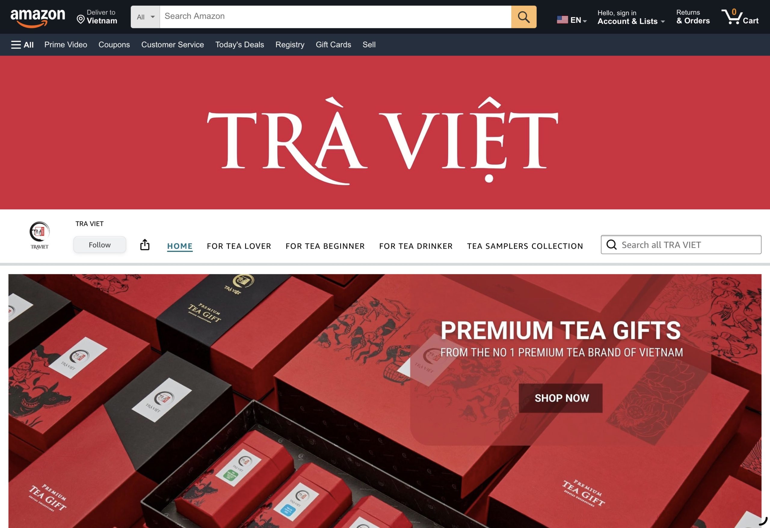 Tra Viet shop in amazon
